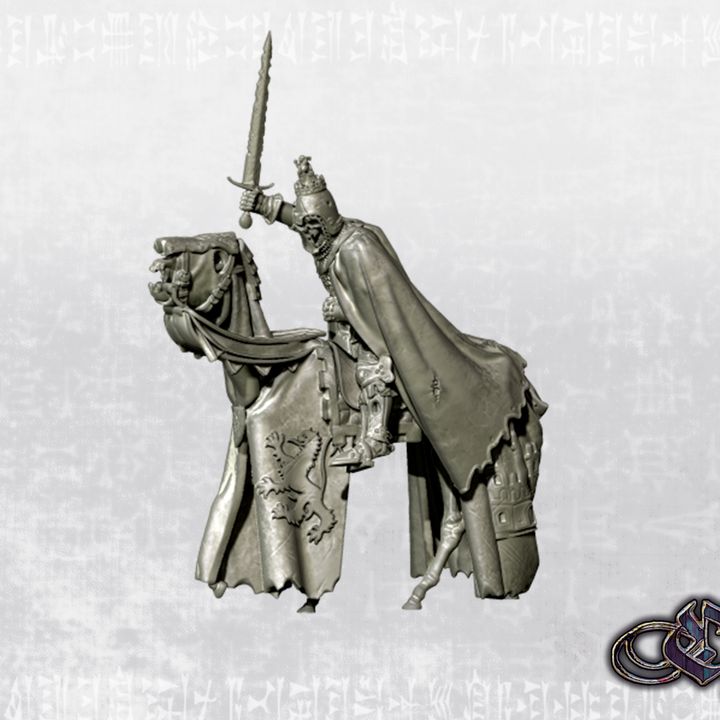 "Revived King Pedro of Castile on horse - Dark 14th century" by Ezipion miniatures