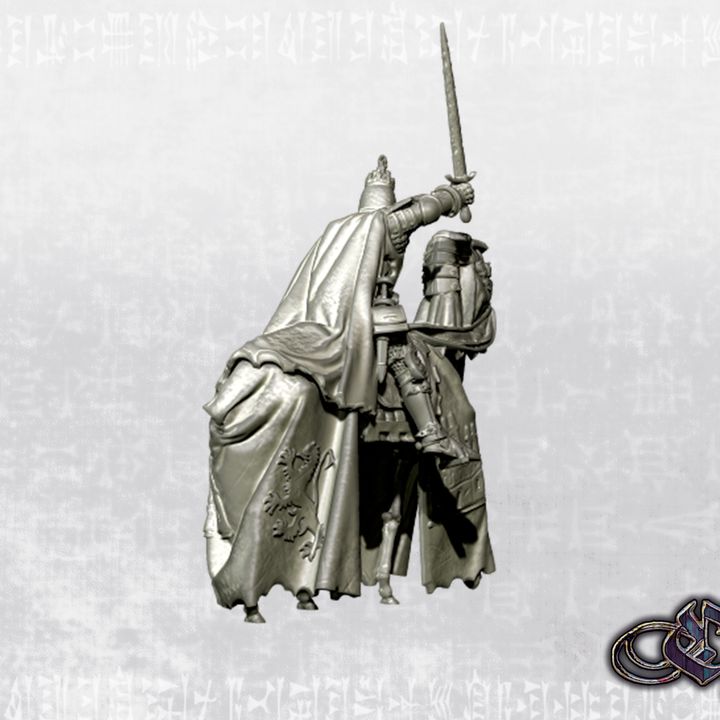 "Revived King Pedro of Castile on horse - Dark 14th century" by Ezipion miniatures