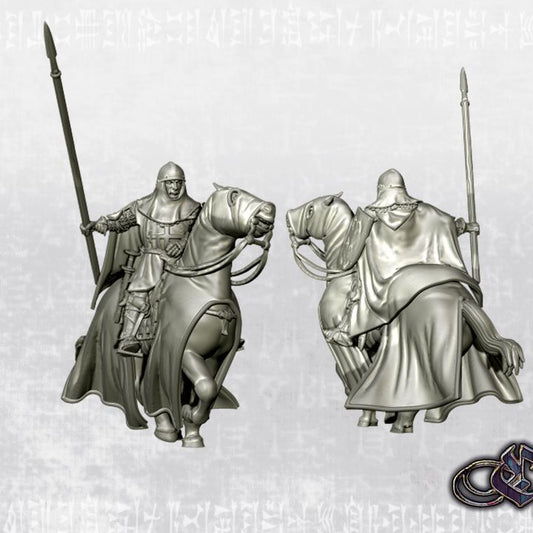 "Aragonese crusader-knight on horse - 14th century" by Ezipion miniatures