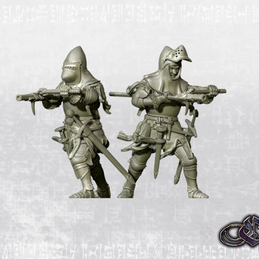 "Enrique de Cádiz with handgun & bascinet on foot - 14th century" by Ezipion miniatures