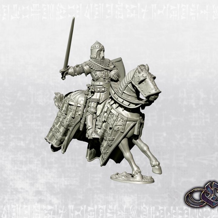 "Henry of Grosmont on Horse" by Ezipion miniatures.