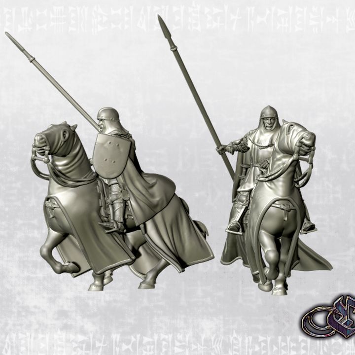 "Aragonese crusader-knight on horse - 14th century" by Ezipion miniatures