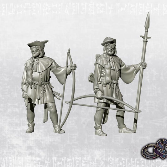 "Chief Justice Verderer with longbow & hunting spear - 14th century" by Ezipion miniatures