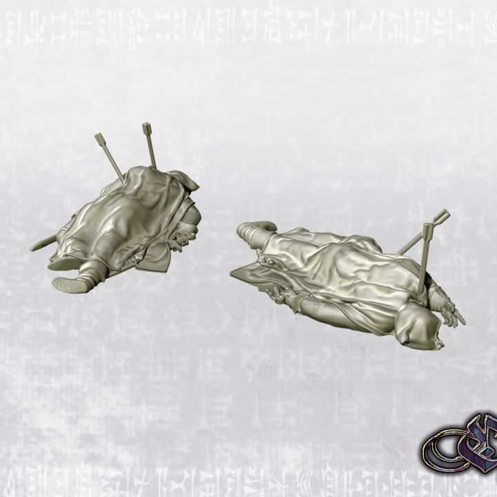 "Victim shot with arrows" by Ezipion miniatures