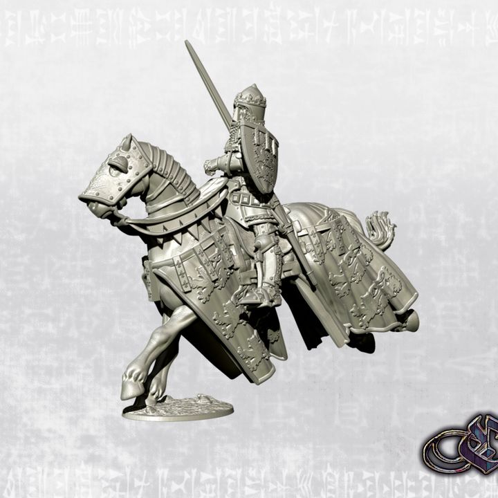 "Henry of Grosmont on Horse" by Ezipion miniatures.