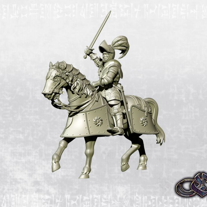 "Pierre Terrail de Bayard on horse - Late 15th century" by Ezipion miniatures