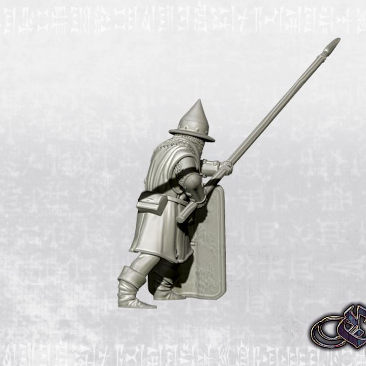 "Eastern Europe Mercenary with spear - 14th century" by Ezipion miniatures