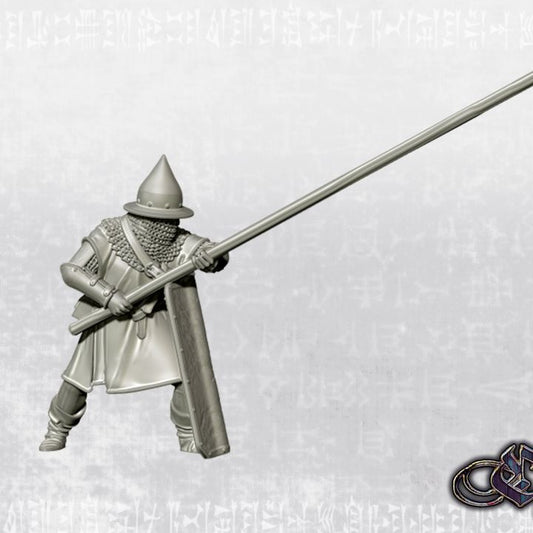 "Eastern Europe Mercenary with spear - 14th century" by Ezipion miniatures