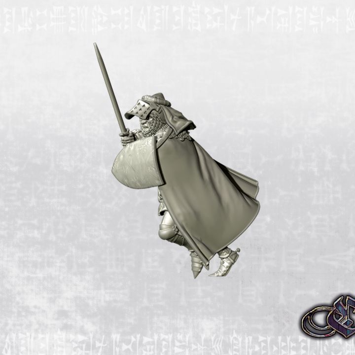 "Charging southern crusader-knight - 14th century" by Ezipion miniatures