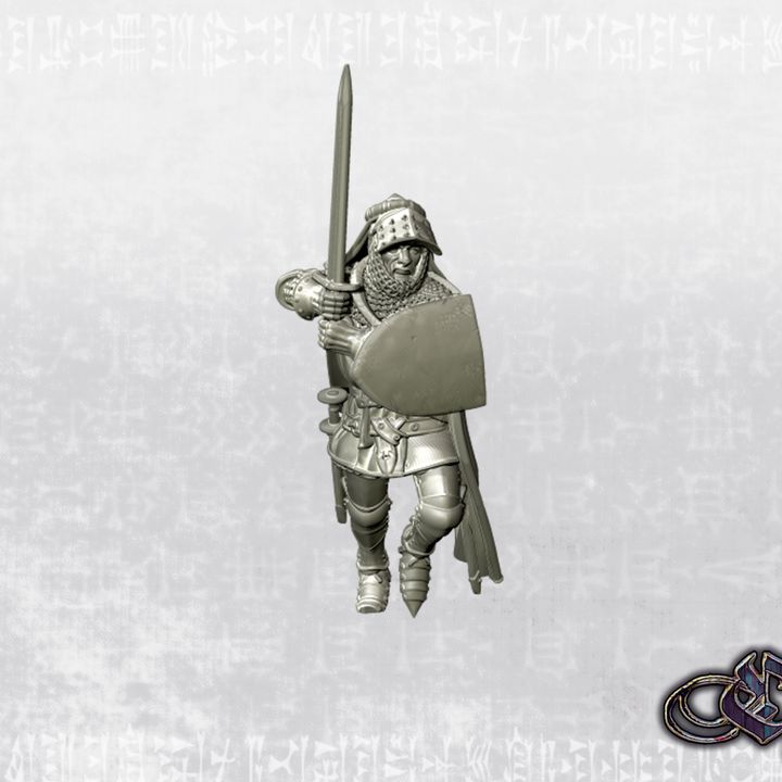"Charging southern crusader-knight - 14th century" by Ezipion miniatures