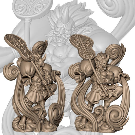 Fujin the wind god by Menagerie Miniature