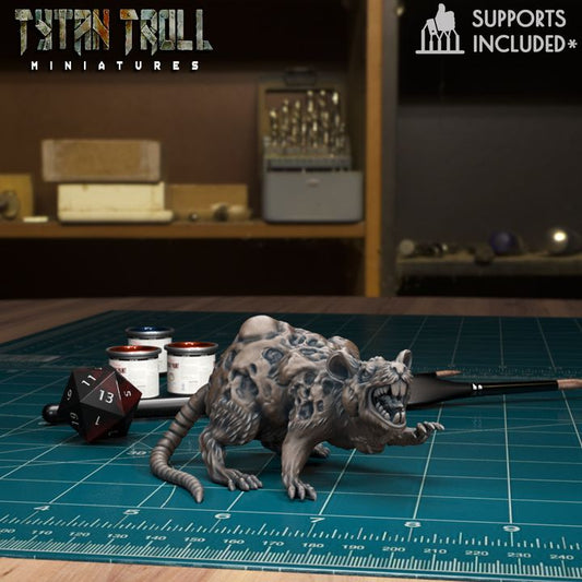 Plagued Giant Rat 01 by Tytan Troll Miniatures