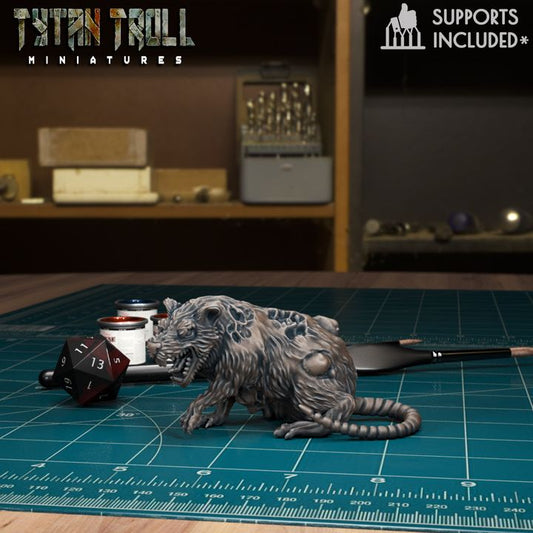 Plagued Giant Rat 03 by Tytan Troll Miniatures