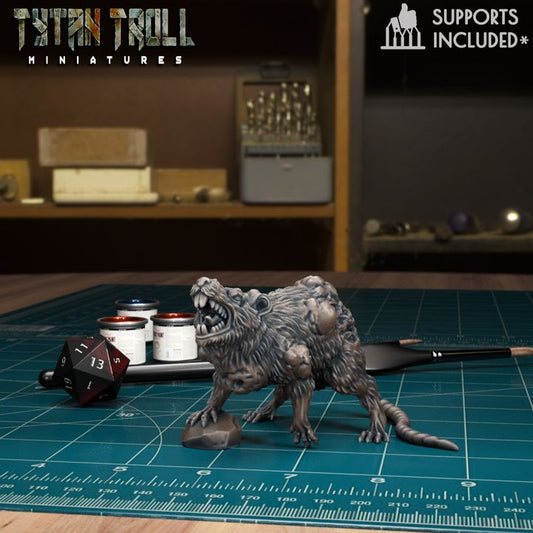 Plagued Giant Rat 04 by Tytan Troll Miniatures