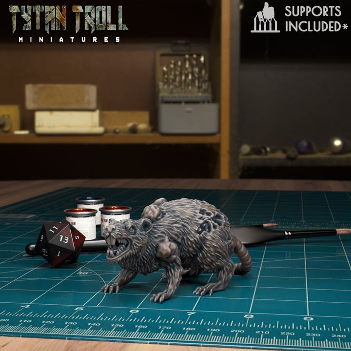 Plagued Giant Rat 06 by Tytan Troll Miniatures