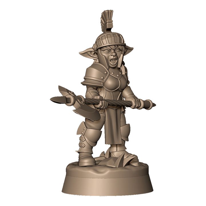 Female goblin guard B by Menagerie Miniature
