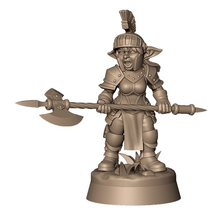 Female goblin guard B by Menagerie Miniature