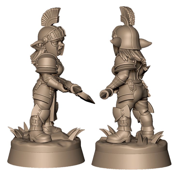 Female goblin guard B by Menagerie Miniature