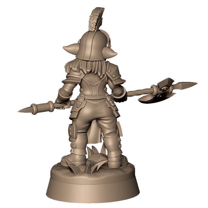 Female goblin guard B by Menagerie Miniature