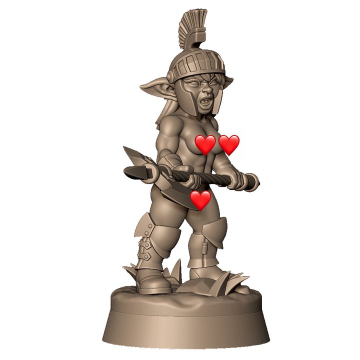 Female goblin guard B by Menagerie Miniature