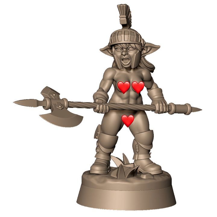 Female goblin guard B by Menagerie Miniature