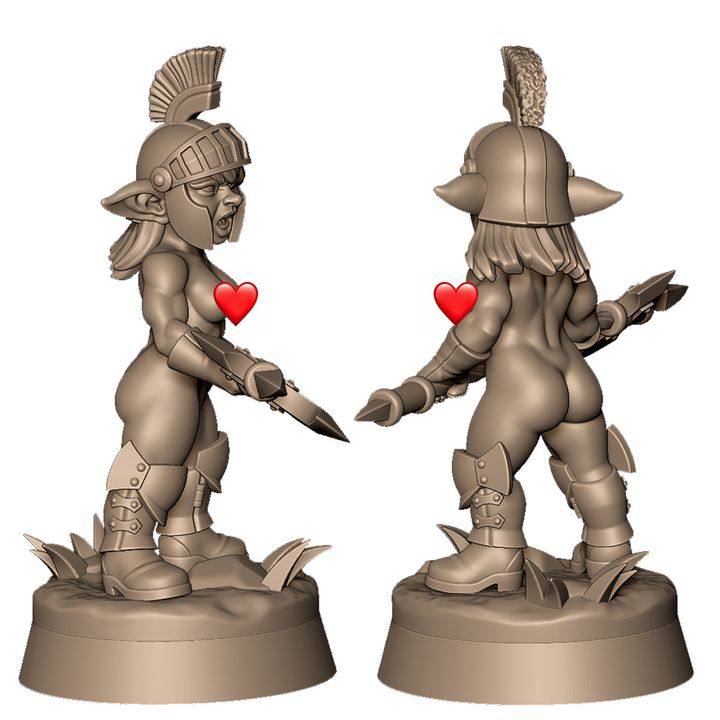 Female goblin guard B by Menagerie Miniature