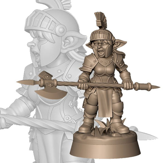Female goblin guard B by Menagerie Miniature