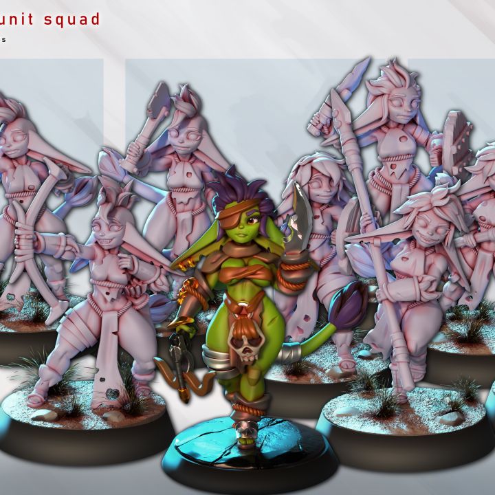 Goblin Tribe – 10 Goblin unit by Gaz Minis.