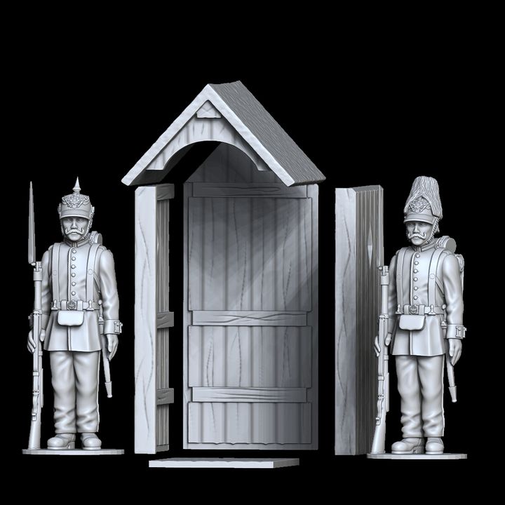 Prussian 1st Foot Guard (Parade-Uniform or Guard Duty) + Schildhaus (Sentry Box) 1860-1866 by Styriwar