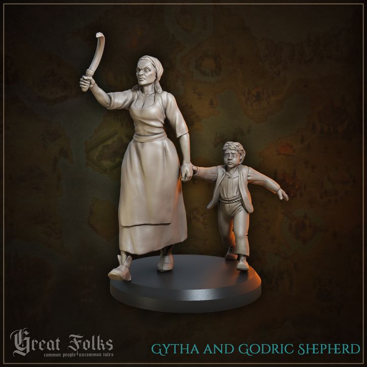 Gytha and Godric Shepherd by Great Grimoire