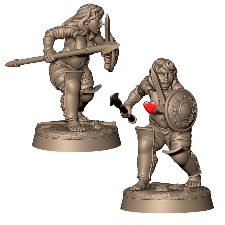 Female Hoplomachus gladiator by Menagerie Miniature (18+)