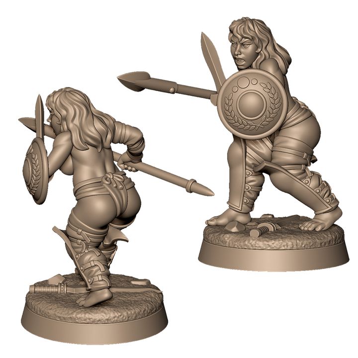 Female Hoplomachus gladiator by Menagerie Miniature (18+)