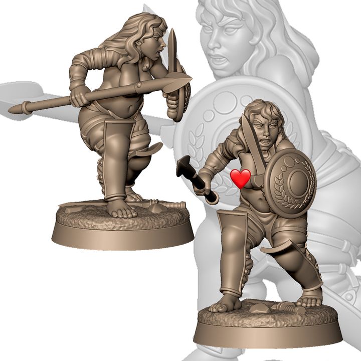 Female Hoplomachus gladiator by Menagerie Miniature (18+)