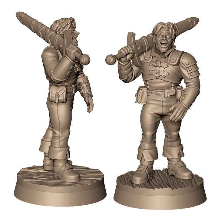 Male human sword warrior by Menagerie Miniature