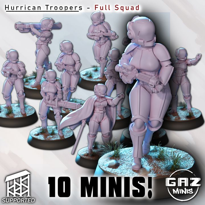 Hurricane Troopers – Full Squad by Gaz Minis