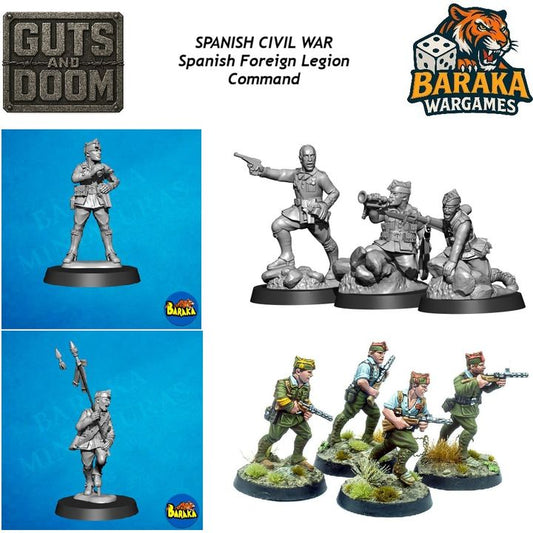 SCW: LA LEGIÓN (I) COMMAND by Baraka Wargames and Miniatures