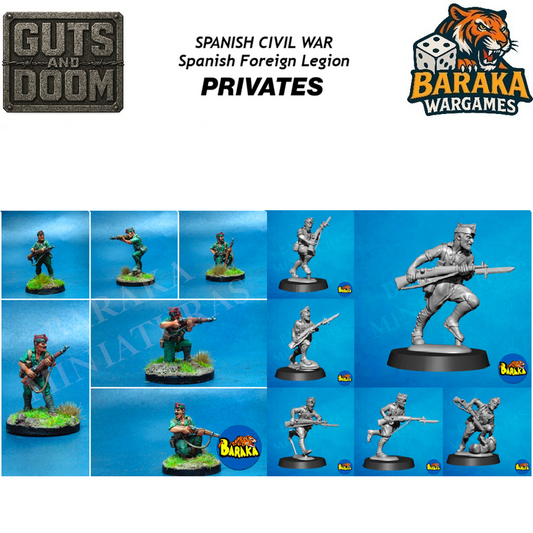 SCW: LA LEGIÓN (II): PRIVATES by Baraka Wargames and Miniatures
