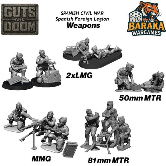 SCW: LA LEGIÓN (III): WEAPONS by Baraka Wargames and Miniatures