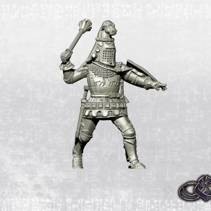 "Sir Hugh Calveley on foot" by Ezipion miniatures