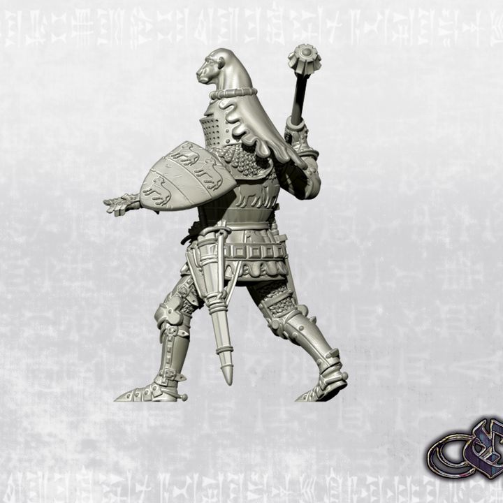 "Sir Hugh Calveley on foot" by Ezipion miniatures