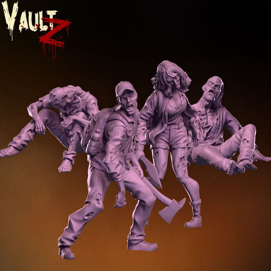 Idle Zombies - Hunter/Mercenary 1 by Vaultz Miniatures