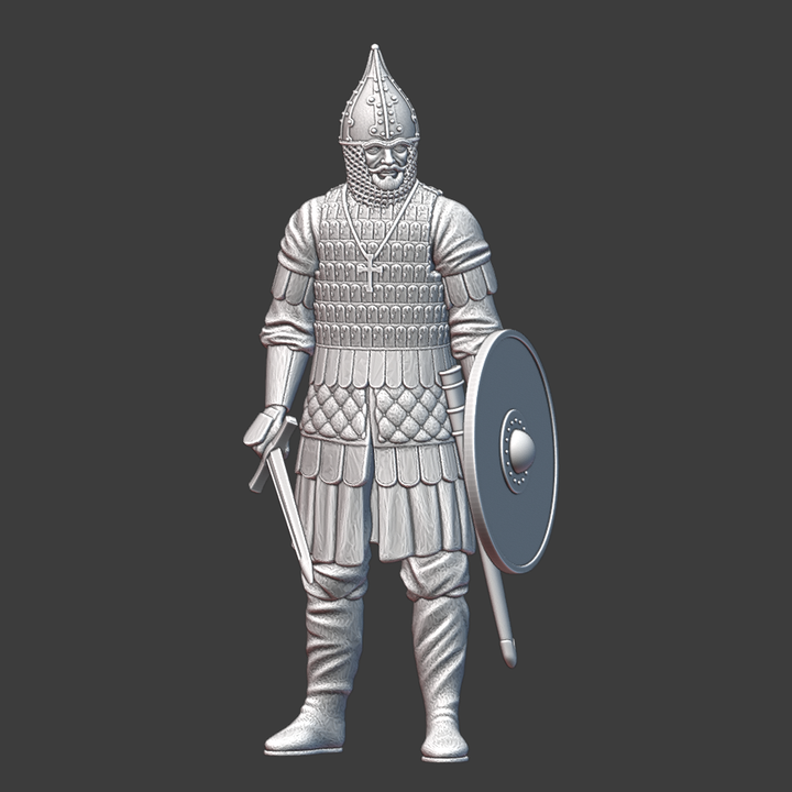 Medieval Kievan-Rus Warrior standing.