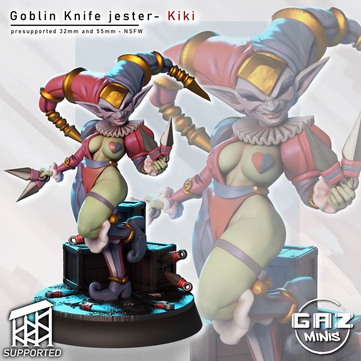 Goblin Jester Kiki Knifetoss by Gaz Minis