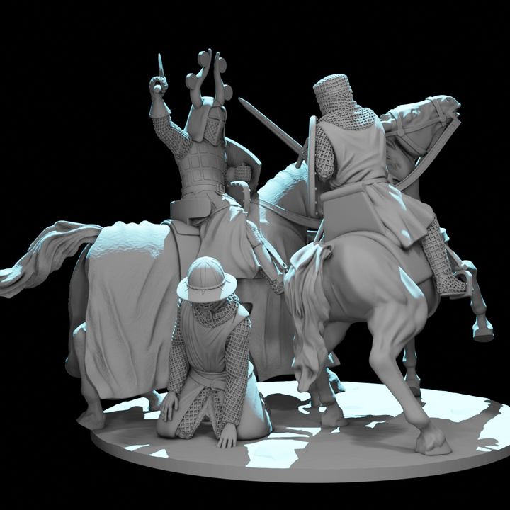 Danish King Valdemar vs Livonian Knight – Medieval Battle Vignette.