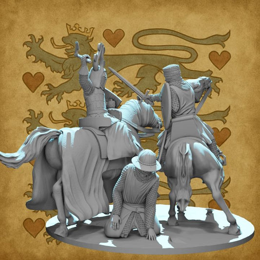 Danish King Valdemar vs Livonian Knight – Medieval Battle Vignette.