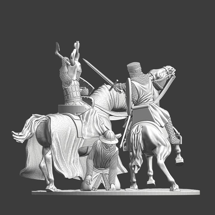 Danish King Valdemar vs Livonian Knight – Medieval Battle Vignette.