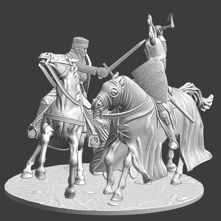 Danish King Valdemar vs Livonian Knight – Medieval Battle Vignette.