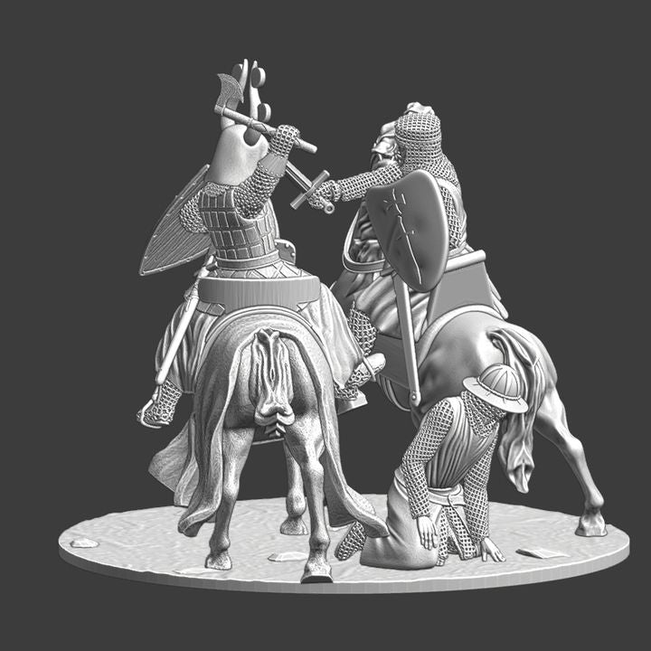 Danish King Valdemar vs Livonian Knight – Medieval Battle Vignette.