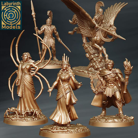 Bellerophon and Pegasus Orpheus and Eurydice Arachne by Labyrinth Models