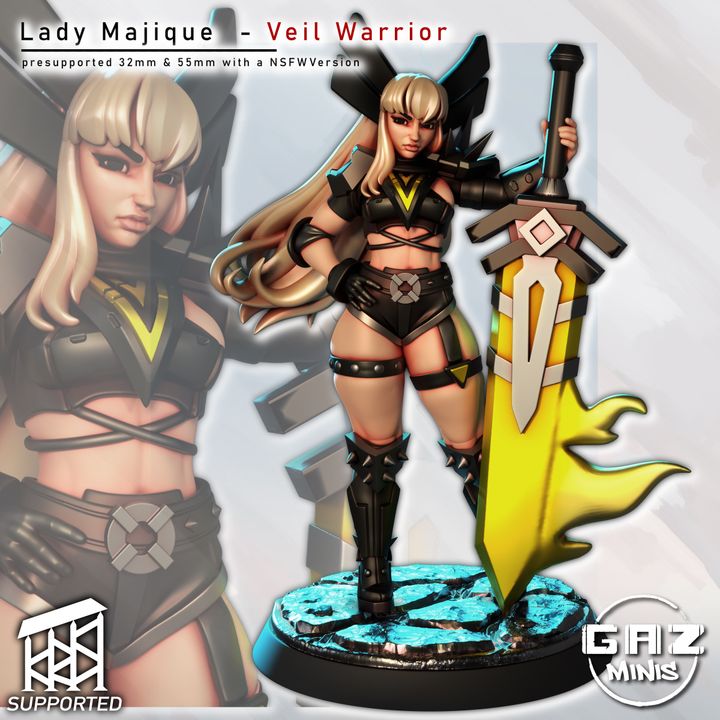 Lady Majique – Veil Warrior by Gaz Minis